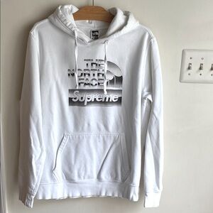 Supreme SP18 The North Face Metallic Logo Hooded Sweatshirt, M